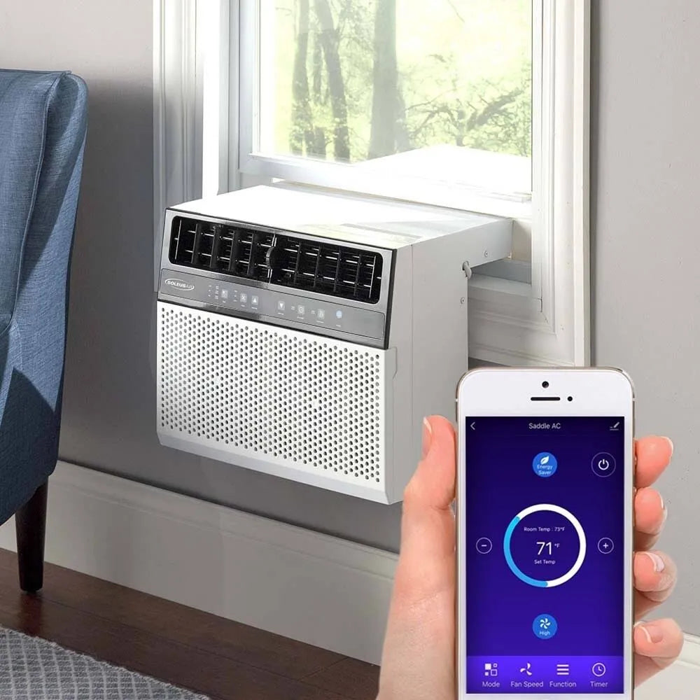 Soleus Air 8,000 BTU Hybrid (saddle) Window Air Conditioner with WiFi - 8,000 BTU (White)