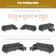 Reversible Sectional Sofa Couch L-Shaped Sofa Couch with Ottoman