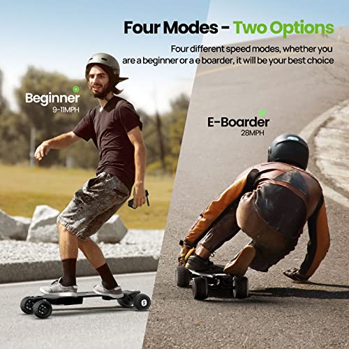 isinwheel V8 Electric Skateboard with Remote, 1200W Brushless Motor, IP54 Waterproof, Electric Longboard