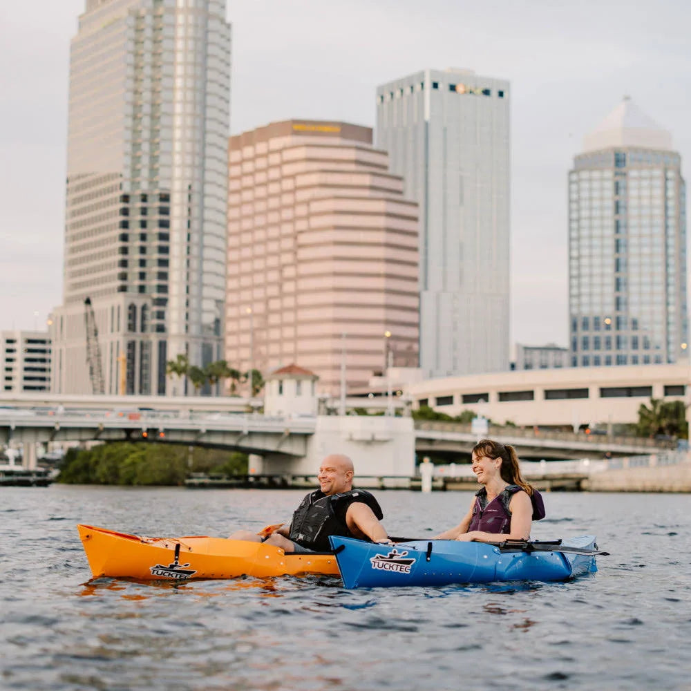 TUCKTEC Folding Kayak | Hard-Shell | 2-Minute Set-Up | Foldable, Portable Kayak Pink