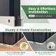 6.3 x 2.8 FT Metal Outdoor Storage Shed Rustproof Steel Tool Shed with Lockable Door