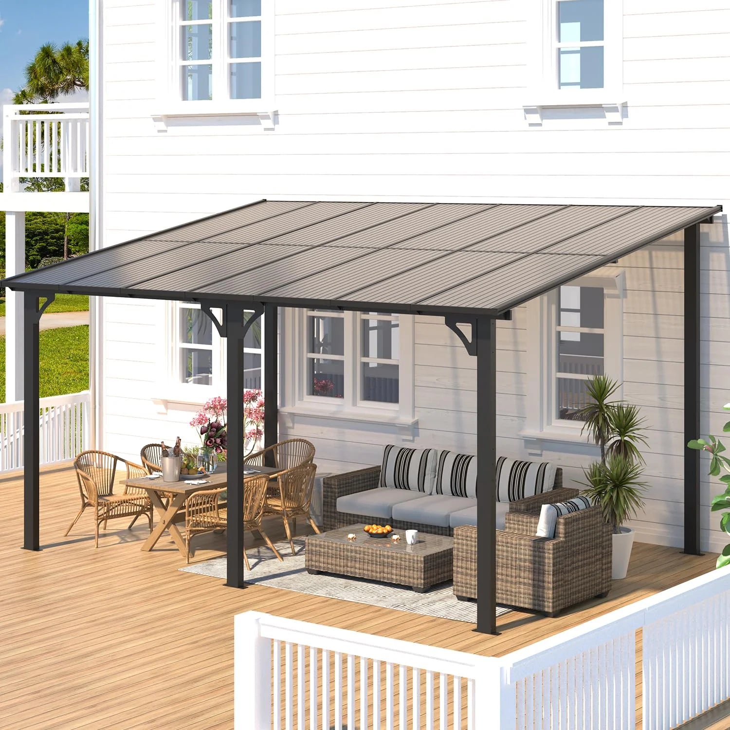 AECOJOY 14' x 10' Gazebo for Patio with Roof