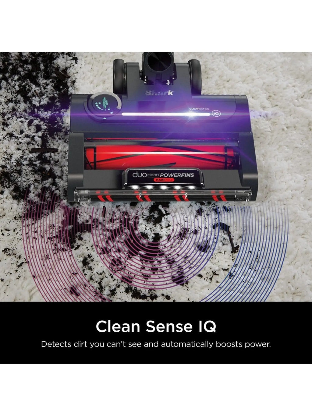 Shark Stratos Cordless Stick Vacuum, Clean Sense IQ, DuoClean PowerFins, 60 Min Runtime, HEPA, Ash Purple