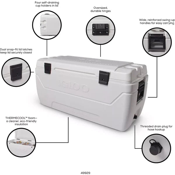 Igloo MaxCold 152-qt. Cooler   White 01