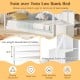 Twin Over Twin Low Bunk Bed with Storage Stairs Solid Wood Floor Bunk Bed Frame