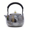 925 Sterling Silver Elegant Handcrafted  Teapot with Mountain Landscape Artistry and Hammered Finish-Fine large teapot - Handicraft