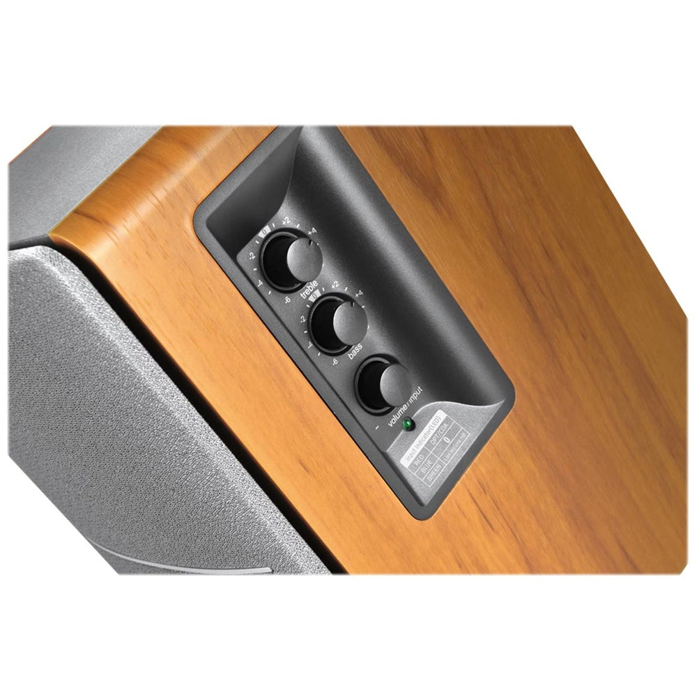 Edifier - R1280DB Powered Bluetooth Bookshelf Speakers, Computer Speakers - 42W RMS Optical Input - Wireless Studio Monitors - Brown