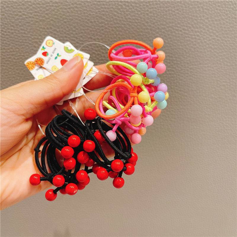 Baby Red Bead Hair Tie