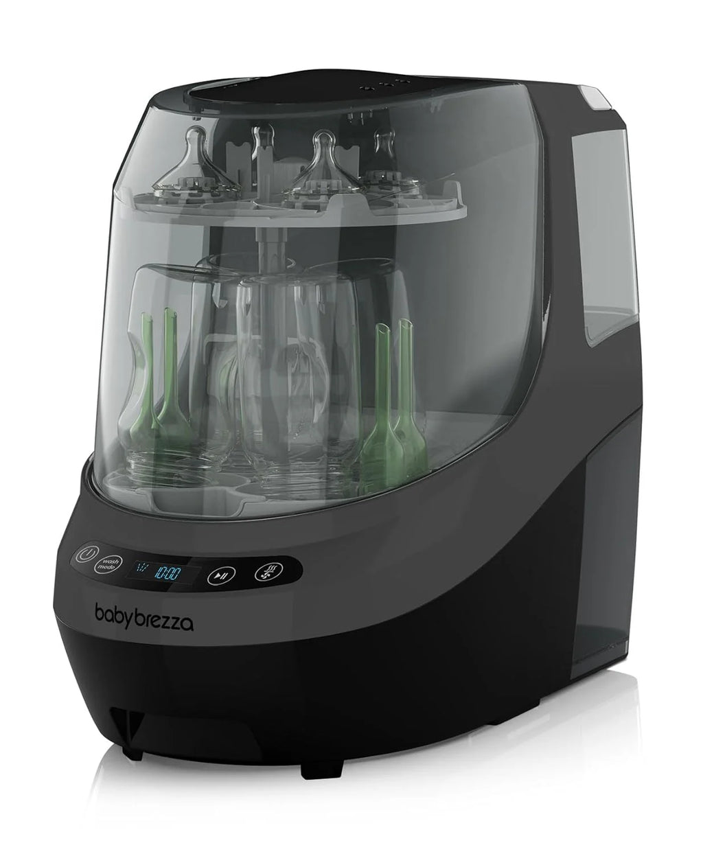 Baby Bottle Washer Pro - Baby Bottle Washer, Sterilizer + Dryer - All in One Machine Cleans Bottles, Pump Parts, & Sippy Cups - Replaces Hand Washing, Bottle Brushes and Drying Racks-Brezza
