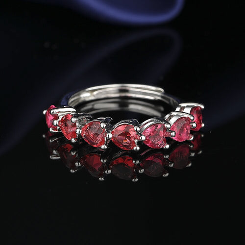 Affectionate Colorful Diamond Super-Shiny Zircon Heart-Shaped Ring For Women