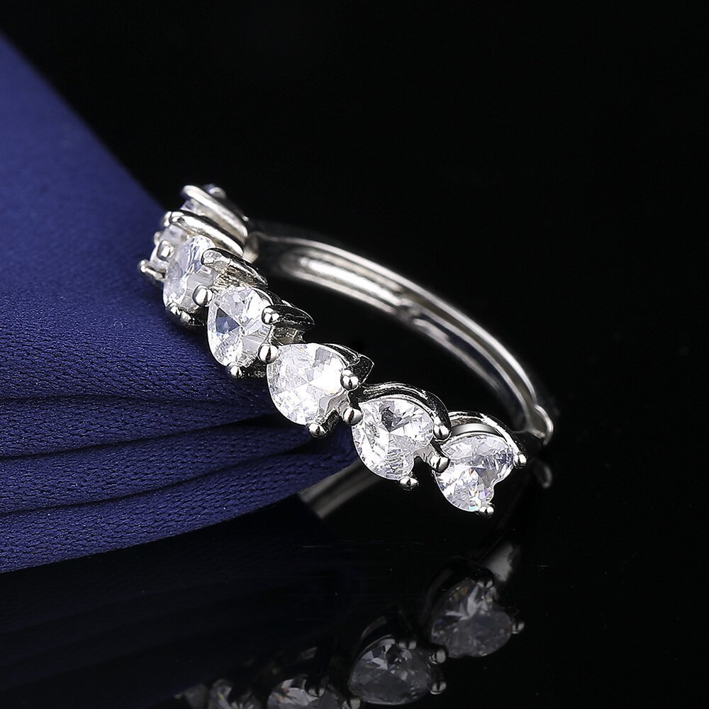 Affectionate Colorful Diamond Super-Shiny Zircon Heart-Shaped Ring For Women