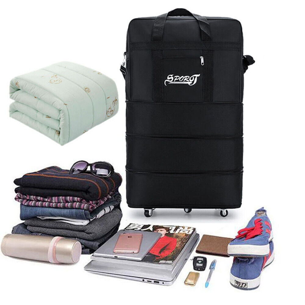 42  Extra Large Lightweight Luggage Trolley Suitcase Travel Bag H V6F9