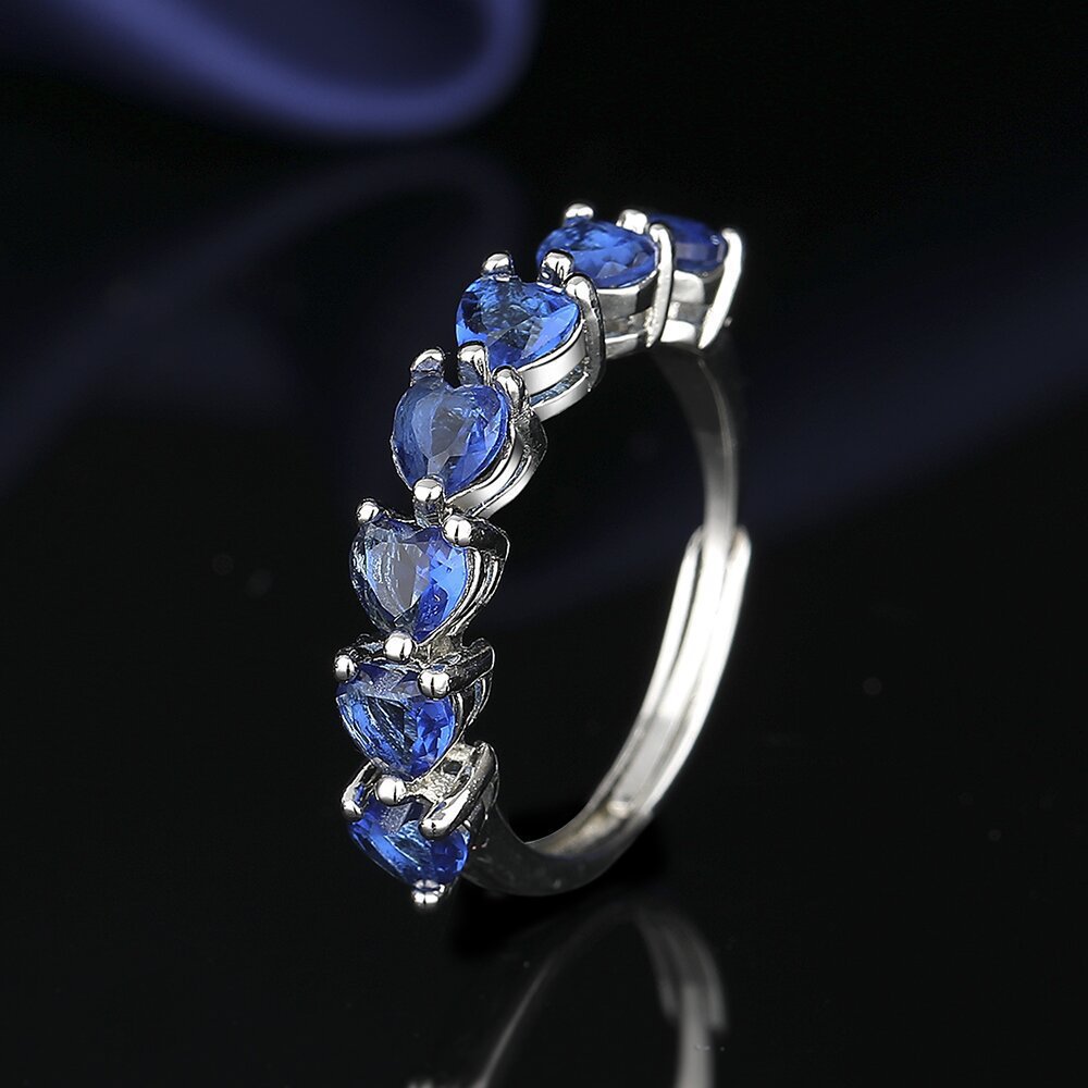 Affectionate Colorful Diamond Super-Shiny Zircon Heart-Shaped Ring For Women