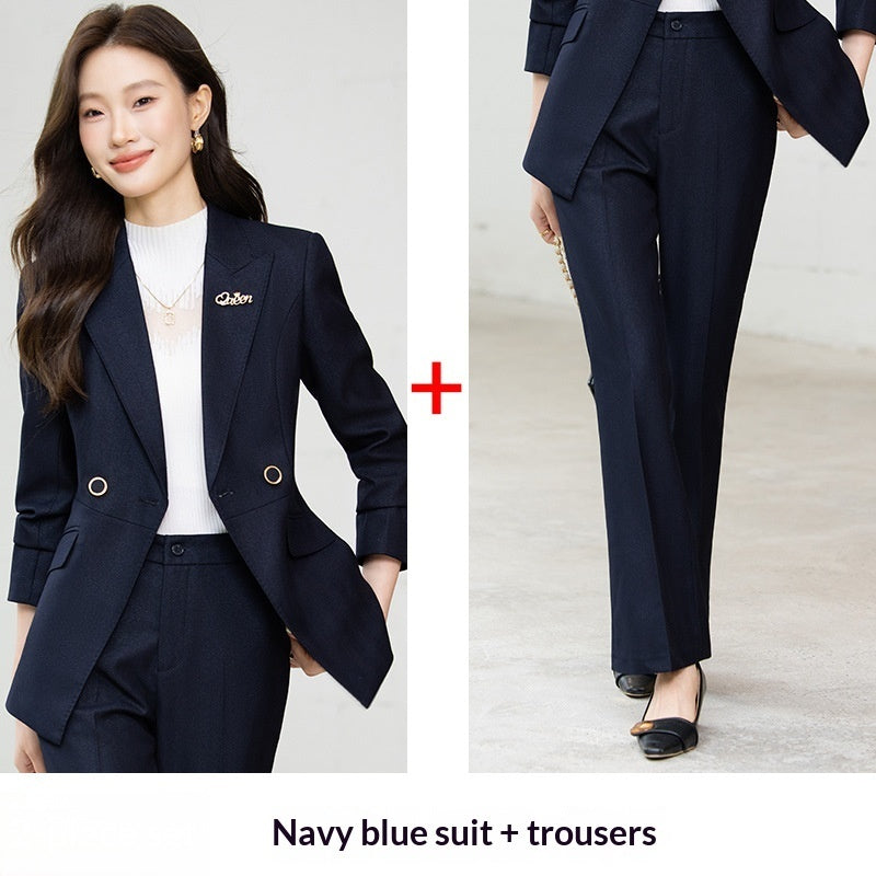 Women's Long-Sleeve Blazer With Collar