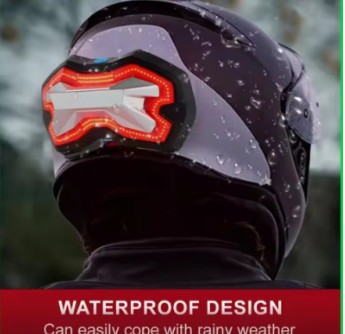 Helmet Restraint Battery And Turn Signal Light