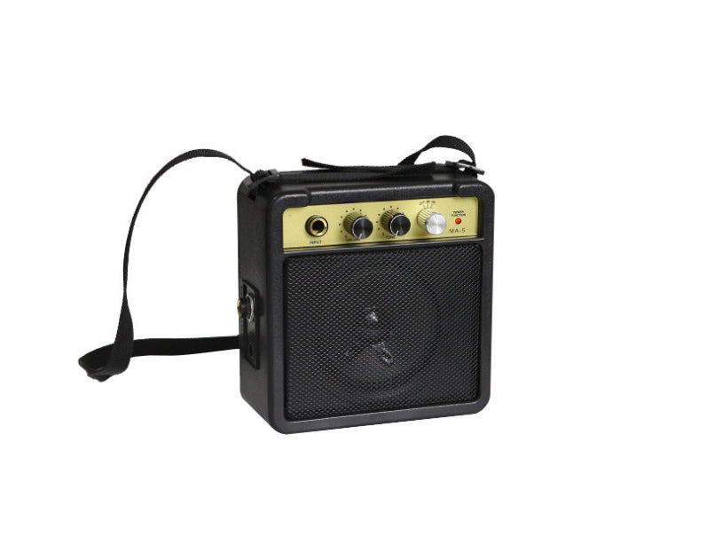 Portable Electric Wooden Guitar Audio Amplifier Mini Playing And Singing Retro Roadshow