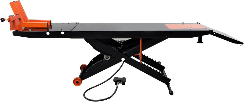 APlusLift MT1500X 1500LB Air-Operated Motorcycle & ATV Lift Table �C 48" Wide with Side Extensions, 2-Year Warranty