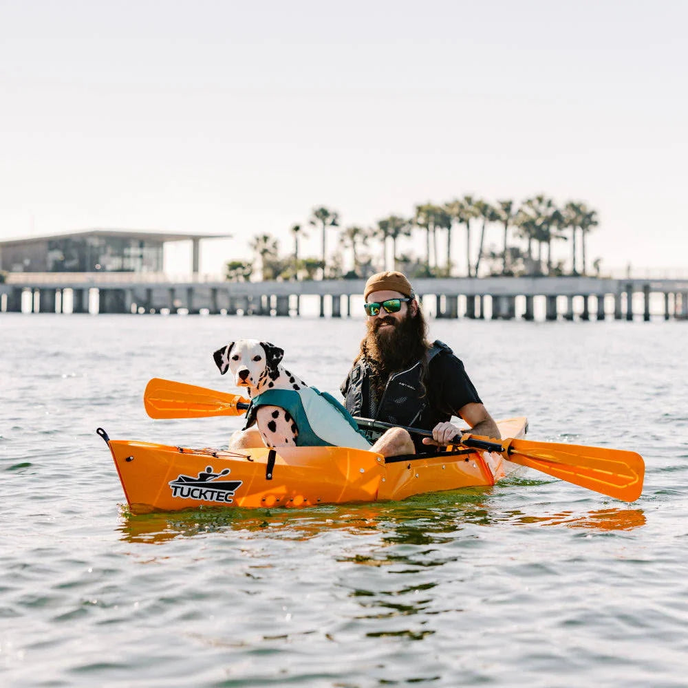 TUCKTEC Folding Kayak | Hard-Shell | 2-Minute Set-Up | Foldable, Portable Kayak Pink