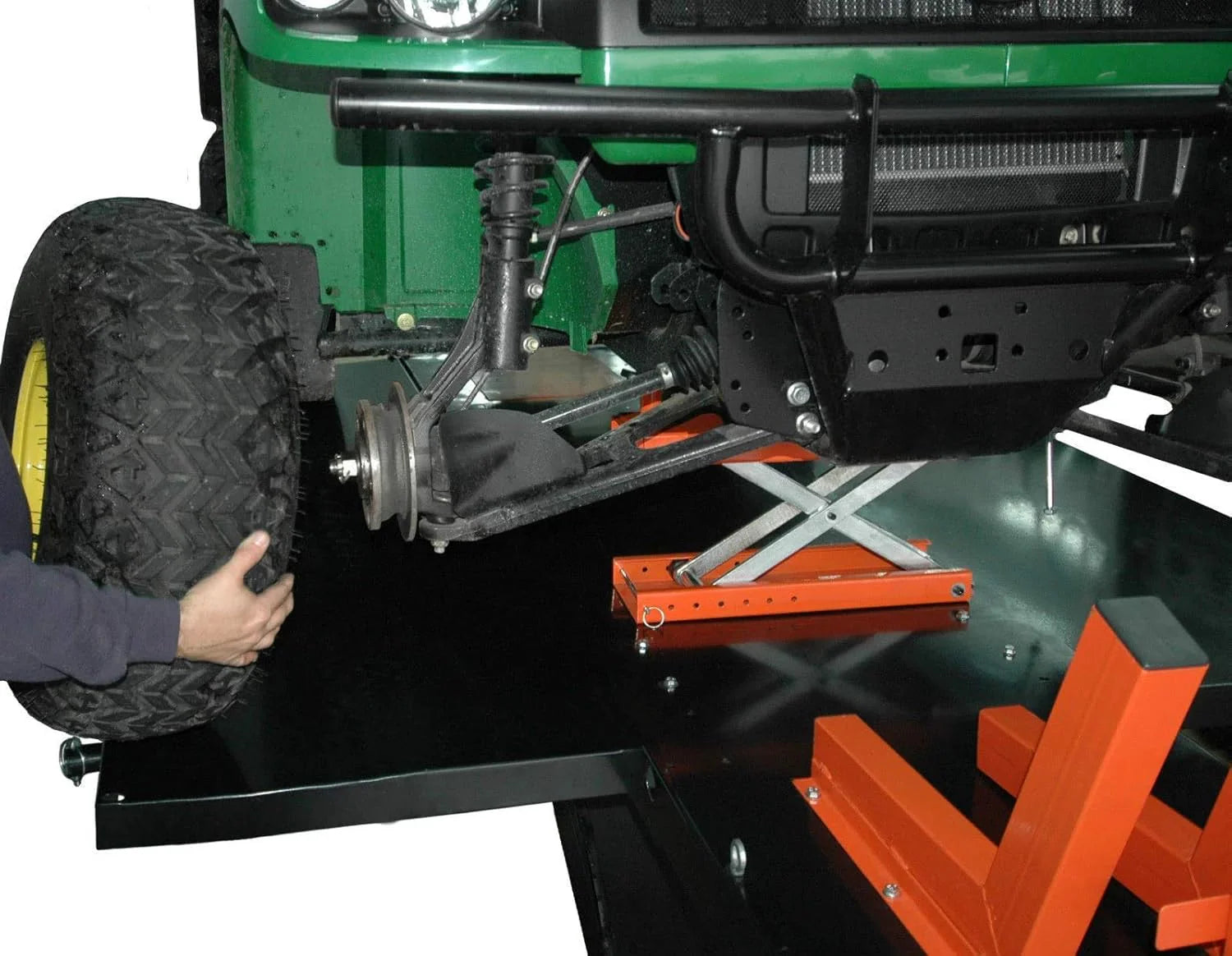 APlusLift MT1500X 1500LB Air-Operated Motorcycle & ATV Lift Table �C 48" Wide with Side Extensions, 2-Year Warranty