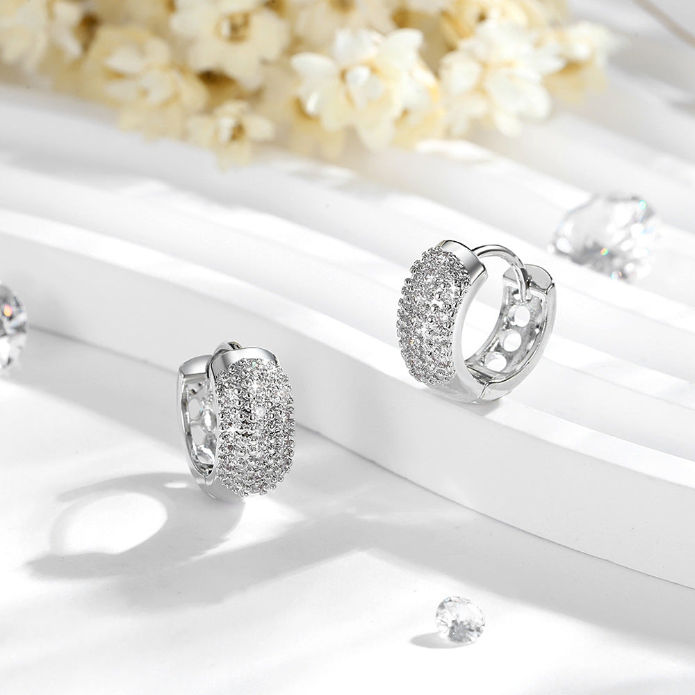 Women's 14K Gold Zircon Earrings