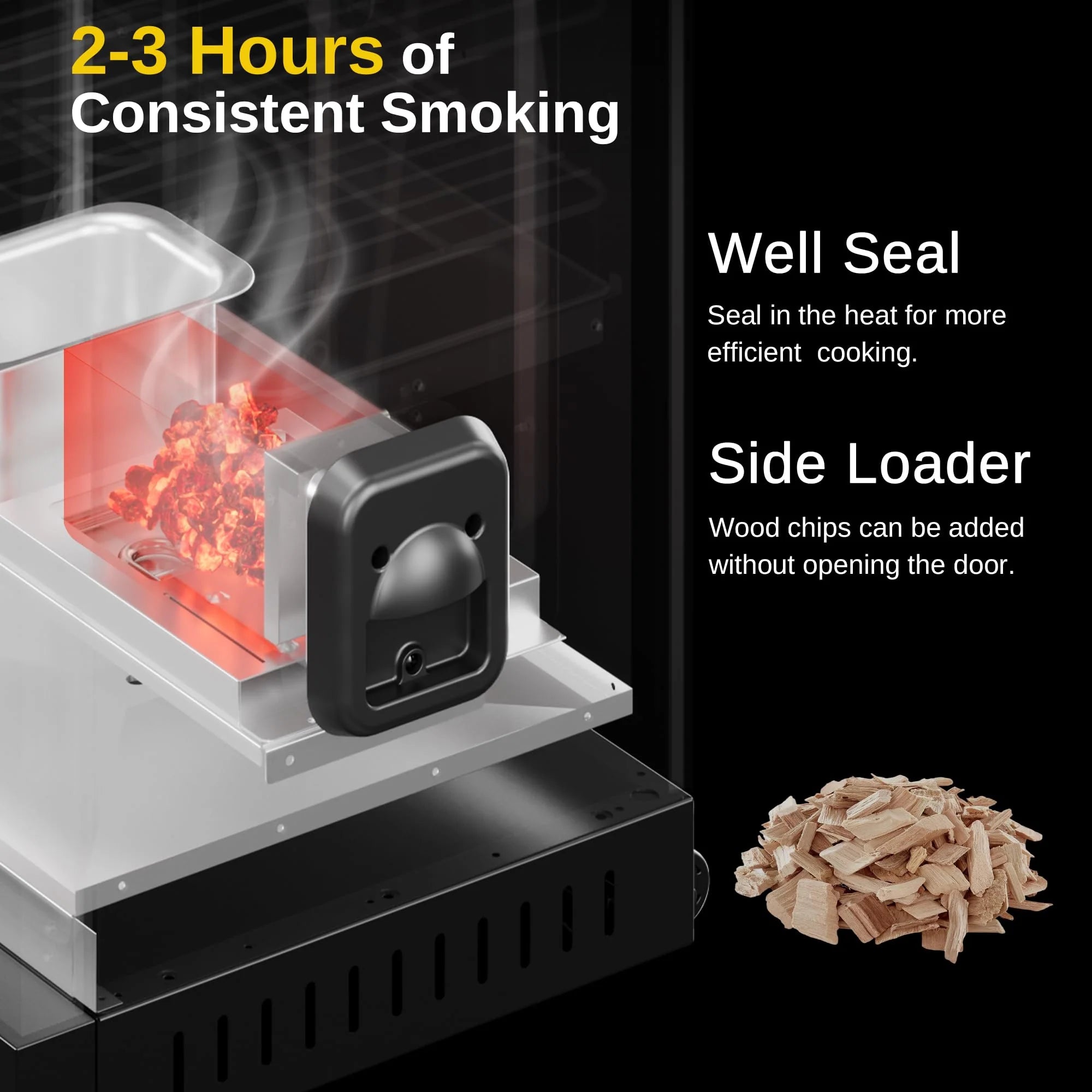 EAST OAK 30" Digital Electric Smoker with Glass Door
