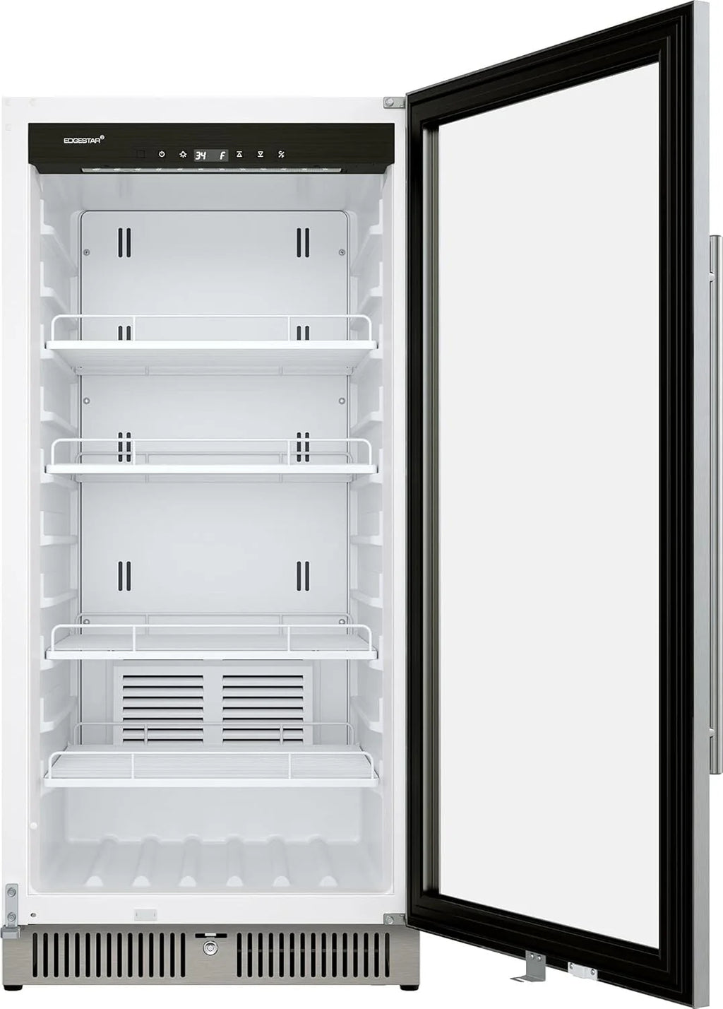 EdgeStar VBM101 22" Wide 10.1 Cu. Ft. Commercial Beverage Merchandiser �C Stainless Steel, Temp Alarm, Reversible Door